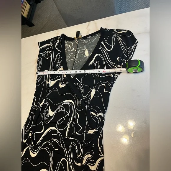 Ashley Stewart Black and white print dress - Picture 4 of 7